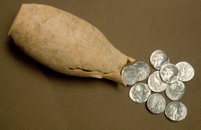 Tetradrammi di Tolomeo I e Tolomeo II, c. III secolo a.C. (argento) da Greek